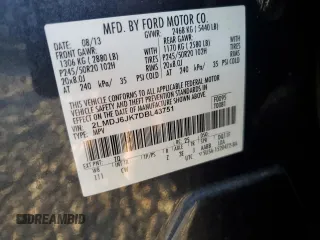 2013 Lincoln MKX z VIN 2LMDJ6JK7DBL43751, wystawiony jako Copart lot #50686865 z przebiegiem 98 978 mil mil oraz Szkoda całkowita • Salvage title. Historia ofert i sprzedaży dostępna na DreamBid. Obrazek 13.