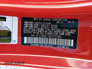 2022 Toyota 86 с VIN JF1ZNBB13N9755985, выставлен на аукционе Copart как лот 47476745 с пробегом Не указан миль и Списание • Salvage title. История ставок и продаж доступна на DreamBid. Изображение 14.