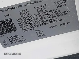 2021 GMC Terrain SLE with VIN 3GKALTEV9ML383306, listed as a IAAI auction lot 41822933 with 28,979 mi miles and . Bid and sale history available at carsss.com. Image 9.