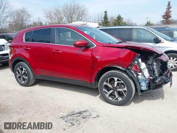 2021 Kia Sportage LX with VIN KNDPMCAC3M7901633, listed as a IAAI auction lot 42060511 with 89,816 mi miles and . Bid and sale history available at carsss.com. Image 1.