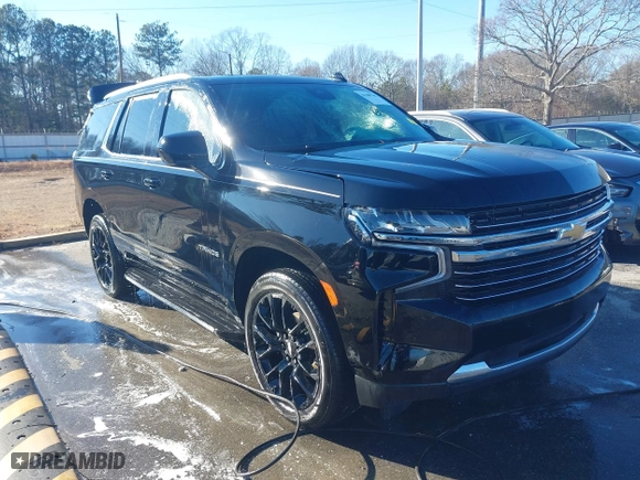 2023 Chevrolet Tahoe LT with VIN 1GNSKNKD1PR129457, listed as a IAAI auction lot 41280748 with 28,828 mi miles. Bid and sale history available at carsss.com. Image 1.