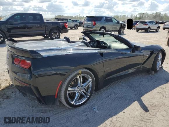 2017 Chevrolet Corvette 3LT with VIN 1G1YF3D70H5123914, listed as a Copart auction lot 74045624 with 64,126 mi miles and Clean Title. Bid and sale history available at carsss.com. Image 3.