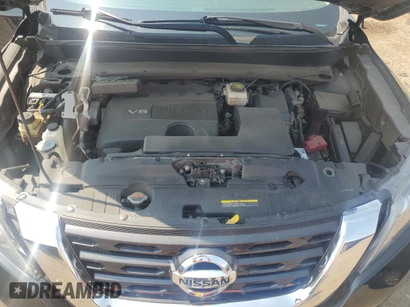 2018 Nissan Pathfinder Platinum with VIN 5N1DR2MM8JC612801, listed as a Copart auction lot 60176455 with 77,614 mi miles and Salvage title. Bid and sale history available at DreamBid. Image 11.