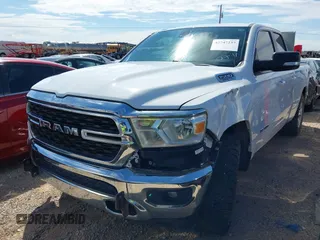 2022 Ram 1500 Big Horn with VIN 1C6SRFBT0NN179909, listed as a IAAI auction lot 42747237 with 91,521 mi miles and . Bid and sale history available at DreamBid. Image 2.