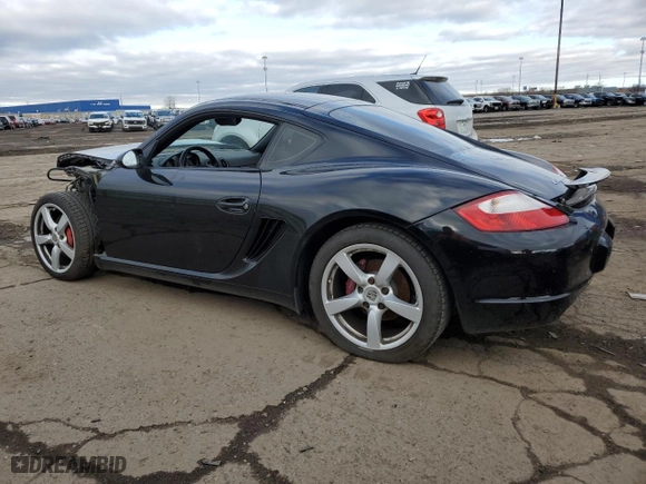 2007 Porsche Cayman S with VIN WP0AB29847U780574, listed as a Copart auction lot 49459405 with 0 miles and Clean Title. Bid and sale history available at carsss.com. Image 2.