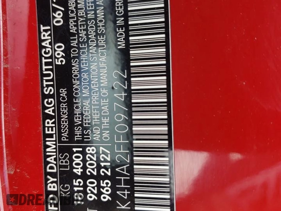 2015 Mercedes-Benz SLK 250 с VIN WDDPK4HA2FF097422, выставлен на аукционе Copart как лот 53867665 с пробегом 106 390 миль миль и Списание • Salvage title. История ставок и продаж доступна на DreamBid. Изображение 12.