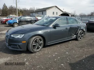 2018 Audi A4 Premium Plus with VIN WAUENAF40JN010116, listed as a Copart auction lot 47182245 with 134,616 mi miles and Salvage Title. Bid and sale history available at carsss.com. Image 1.