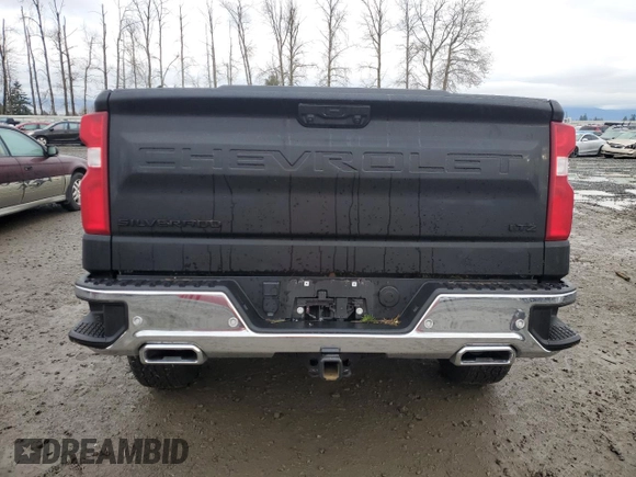 2024 Chevrolet Silverado 1500 LTZ with VIN 1GCUDGE85RZ334062, listed as a Copart auction lot 82443594 with Not Provided miles and Salvage Title. Bid and sale history available at DreamBid. Image 6.
