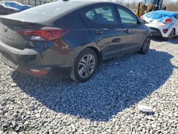 2020 Hyundai Elantra SEL with VIN 5NPD84LF7LH575897, listed as a Copart auction lot 46955585 with 123,032 mi miles and Salvage Title. Bid and sale history available at carsss.com. Image 3.