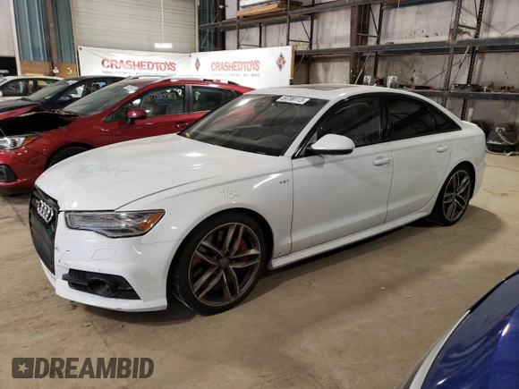 2018 Audi S6 Premium Plus z VIN WAUFFAFC8JN006579, wystawiony jako Copart lot #59799113 z przebiegiem 58 368 mil mil oraz . Historia ofert i sprzedaży dostępna na DreamBid. Obrazek 1.