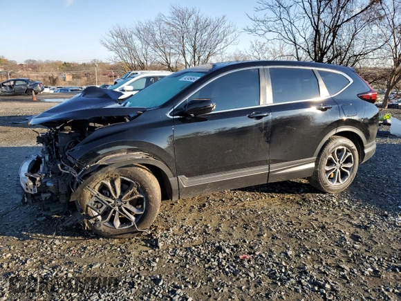 2021 Honda CR-V EX-L with VIN 2HKRW2H88MH664115, listed as a Copart auction lot 84248464 with 104,509 mi miles and Salvage Title. Bid and sale history available at carsss.com. Image 1.
