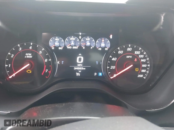 2023 Chevrolet Camaro ZL1 with VIN 1G1FK1R66P0130157, listed as a IAAI auction lot 41531579 with 34,583 mi miles and . Bid and sale history available at DreamBid. Image 7.