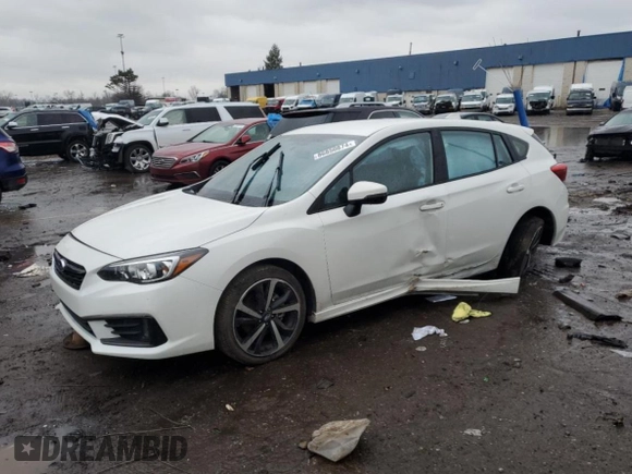 2020 Subaru Impreza Special Sports with VIN 4S3GTAL66L3734575, listed as a Copart auction lot 86850874 with 33,161 mi miles and Non repairable. Bid and sale history available at DreamBid. Image 1.