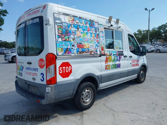 2017 Ford Transit Cargo with VIN 1FTYE1CM4HKA22561, listed as a IAAI auction lot 42118744 with 181,113 mi miles and . Bid and sale history available at DreamBid. Image 4.