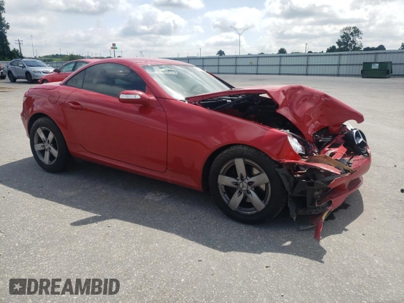 2007 Mercedes-Benz SLK 280 with VIN WDBWK54F77F139757, listed as a Copart auction lot 60968135 with 56,545 mi miles and Salvage title. Bid and sale history available at DreamBid. Image 4.