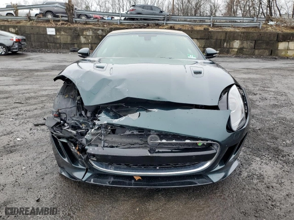 2016 Jaguar F-TYPE R with VIN SAJWJ6HL9GMK33775, listed as a Copart auction lot 49220885 with 46,217 mi miles and Salvage Title. Bid and sale history available at carsss.com. Image 5.