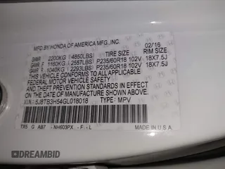 2016 Acura RDX Technology with VIN 5J8TB3H54GL018018, listed as a IAAI auction lot 42282790 with 66,241 mi miles and . Bid and sale history available at DreamBid. Image 9.