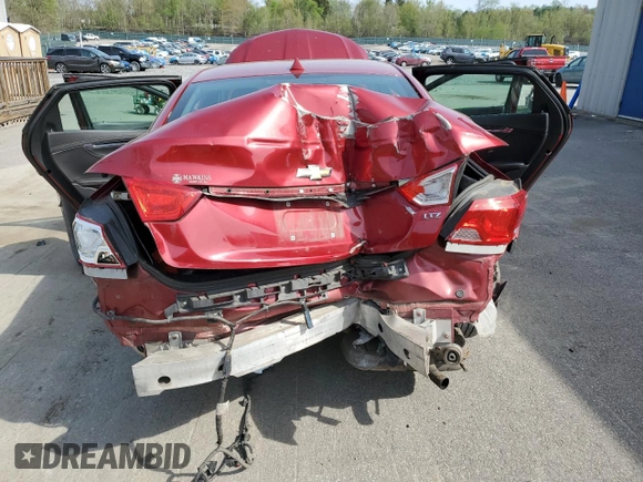2014 Chevrolet Impala LTZ with VIN 1G1155S31EU153389, listed as a Copart auction lot 55046915 with 201,094 mi miles and Salvage Title. Bid and sale history available at DreamBid. Image 6.
