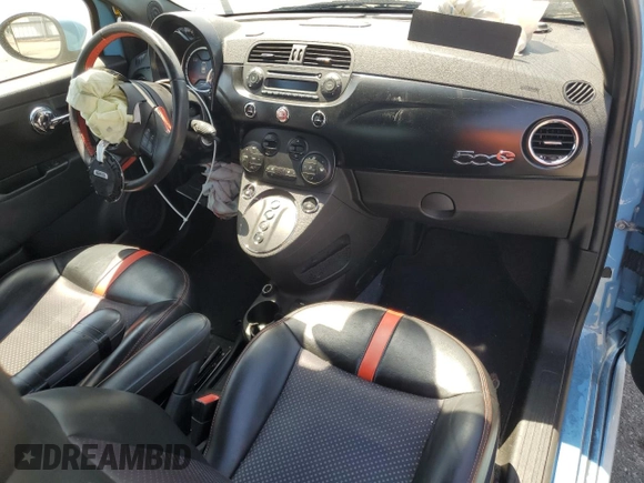 2015 FIAT 500e with VIN 3C3CFFGEXFT732572, listed as a Copart auction lot 56031635 with 65,073 mi miles and Clean title. Bid and sale history available at DreamBid. Image 8.