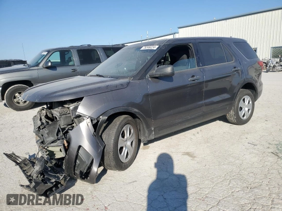 2016 Ford Utility Police Interceptor with VIN 1FM5K8AR9GGD04338, listed as a Copart auction lot 75249224 with 0 mi miles and Salvage Title. Bid and sale history available at carsss.com. Image 1.
