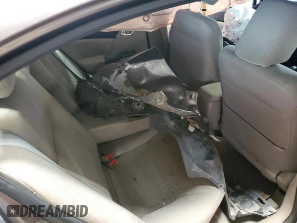 2012 Honda Civic EX with VIN 19XFB2F80CE320346, listed as a Copart auction lot 53514955 with Not Provided miles and Salvage Title. Bid and sale history available at DreamBid. Image 12.