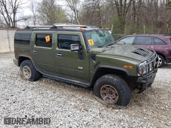 2004 Hummer H2 z VIN 5GRGN23U94H100484, wystawiony jako Copart lot #51427645 z przebiegiem 228 142 mil mil oraz Czysty tytuł • Clean title. Historia ofert i sprzedaży dostępna na DreamBid. Obrazek 4.