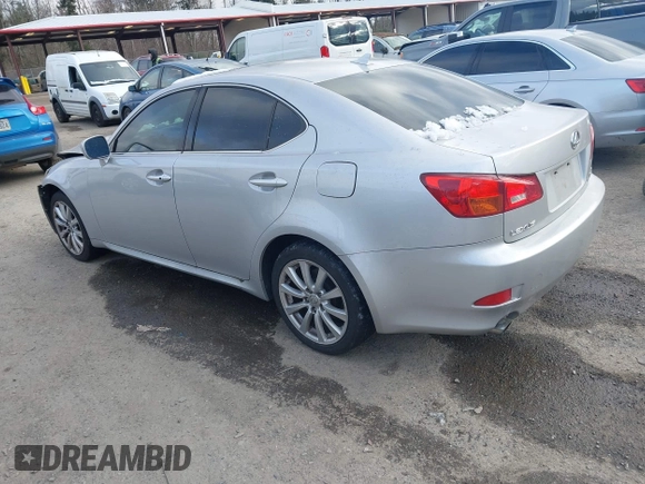 2007 Lexus IS 250 with VIN JTHCK262672013022, listed as a IAAI auction lot 41514880 with 135,868 mi miles. Bid and sale history available at carsss.com. Image 3.