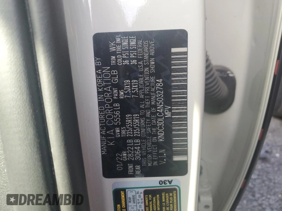 2022 Kia EV6 Wind with VIN KNDC3DLC4N5032784, listed as a Copart auction lot 46916385 with 70,102 mi miles and Salvage Title. Bid and sale history available at carsss.com. Image 13.