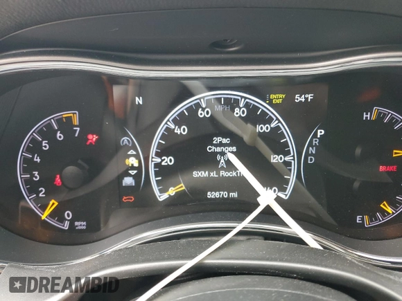 2020 Jeep Grand Cherokee Overland with VIN 1C4RJFCG9LC264711, listed as a Copart auction lot 51505885 with 52,670 mi miles and Salvage Title. Bid and sale history available at DreamBid. Image 9.