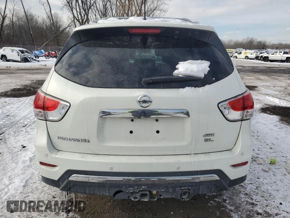2013 Nissan Pathfinder Platinum with VIN 5N1AR2MM5DC621575, listed as a Copart auction lot 41856495 with 143,227 mi miles and Salvage Title. Bid and sale history available at carsss.com. Image 6.