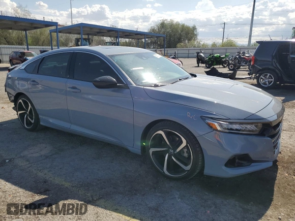 2021 Honda Accord Sport with VIN 1HGCV2F33MA002385, listed as a Copart auction lot 60171045 with 31,070 mi miles and Salvage title. Bid and sale history available at DreamBid. Image 4.