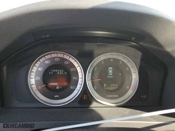 2013 Volvo S60 T5 Premier with VIN YV1612FS7D2179847, listed as a Copart auction lot 53124995 with 109,103 mi miles and Salvage Title. Bid and sale history available at carsss.com. Image 9.
