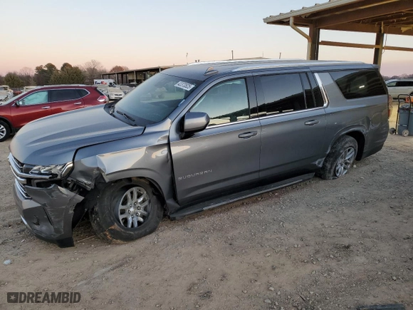 2021 Chevrolet Suburban LT with VIN 1GNSCCKD2MR255257, listed as a Copart auction lot 42373525 with 101,686 mi miles and Salvage Title. Bid and sale history available at carsss.com. Image 1.