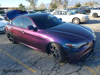 2019 Alfa Romeo Giulia Ti with VIN ZARFAMBNXK7603349, listed as a IAAI auction lot 41274162 with 57,818 mi miles. Bid and sale history available at carsss.com. Image 1.