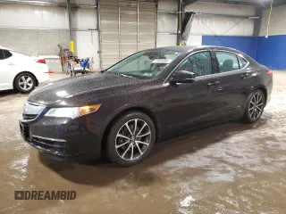 2015 Acura TLX V6 Tech with VIN 19UUB3F5XFA003332, listed as a Copart auction lot 47840065 with 50,201 mi miles and Salvage Title. Bid and sale history available at carsss.com. Image 1.