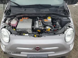 2017 FIAT 500e with VIN 3C3CFFGE7HT525317, listed as a Copart auction lot 48951485 with 0 mi miles and Salvage Title. Bid and sale history available at carsss.com. Image 11.