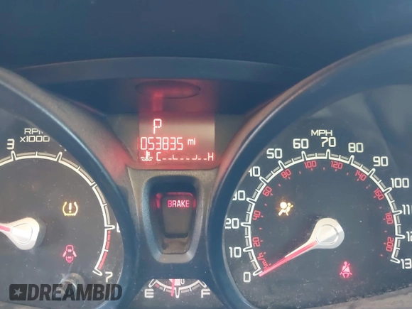 2013 Ford Fiesta S with VIN 3FADP4TJ8DM132523, listed as a IAAI auction lot 41700402 with 53,835 mi miles and . Bid and sale history available at DreamBid. Image 7.