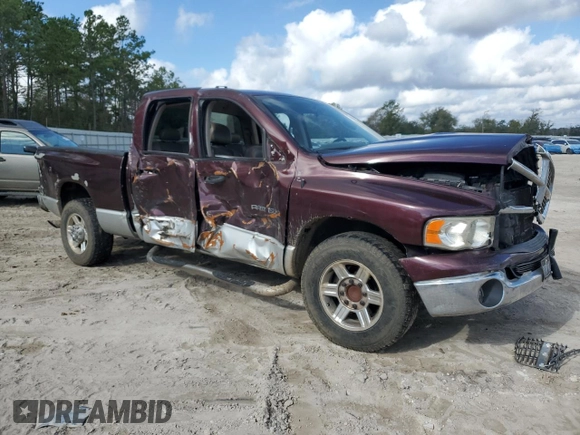 2005 Dodge Ram 2500 SLT with VIN 3D7KR28C65G708240, listed as a Copart auction lot 44208785 with 0 mi miles and Salvage Title. Bid and sale history available at carsss.com. Image 4.