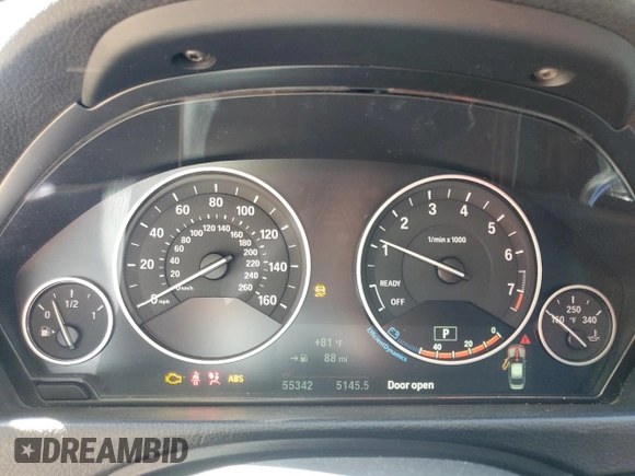 2018 BMW 3 Series 320i xDrive with VIN WBA8A3C54JA358624, listed as a Copart auction lot 74696374 with 55,342 mi miles and Salvage title. Bid and sale history available at DreamBid. Image 9.
