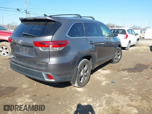 2017 Toyota Highlander Limited с VIN 5TDDZRFH9HS464762, выставлен на аукционе IAAI как лот 41396047 с пробегом 60 528 миль миль и . История ставок и продаж доступна на DreamBid. Изображение 4.