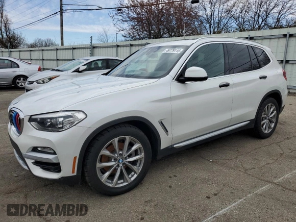 2018 BMW X3 xDrive30i with VIN 5UXTR9C54JLD72876, listed as a Copart auction lot 49779115 with 86,105 mi miles and Salvage Title. Bid and sale history available at DreamBid. Image 1.