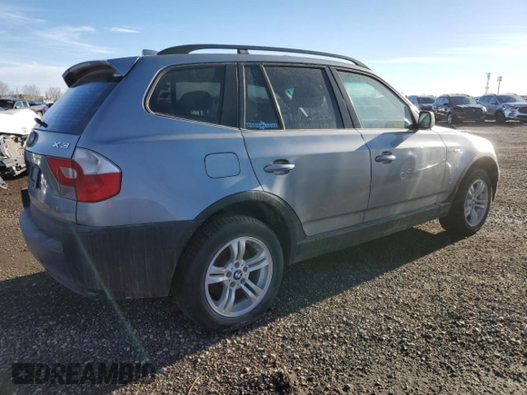 2005 BMW X3 3.0i with VIN WBXPA93425WA31985, listed as a Copart auction lot 46580035 with 375,558 mi miles and Clean Title. Bid and sale history available at carsss.com. Image 3.