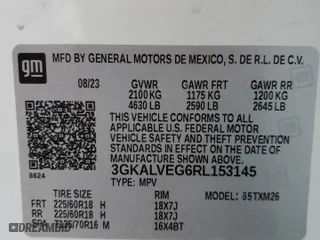 2024 GMC Terrain SLT with VIN 3GKALVEG6RL153145, listed as a Copart auction lot 47928545 with 35,015 mi miles and Salvage Title. Bid and sale history available at carsss.com. Image 14.