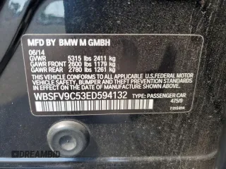 2014 BMW M5 z VIN WBSFV9C53ED594132, wystawiony jako Copart lot #67114384 z przebiegiem 89 020 mil mil oraz Szkoda całkowita • Salvage title. Historia ofert i sprzedaży dostępna na DreamBid. Obrazek 13.