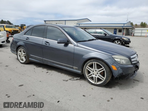 2011 Mercedes-Benz C 300 Sport with VIN WDDGF8BB8BR140117, listed as a Copart auction lot 53452895 with 137,509 mi miles and Salvage title. Bid and sale history available at DreamBid. Image 4.