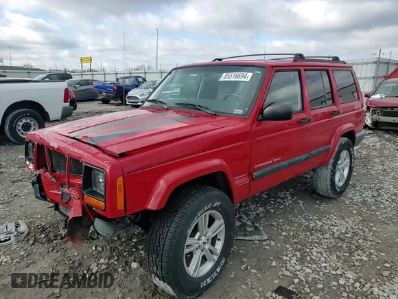 2000 Jeep Cherokee Police with VIN 1J4FF48S7YL204028, listed as a Copart auction lot 85516694 with 233,547 mi miles and Salvage Title. Bid and sale history available at carsss.com. Image 12.