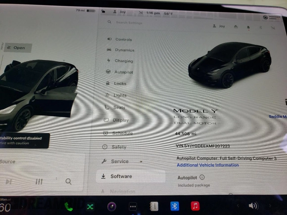 2021 Tesla Model Y Long Range z VIN 5YJYGDEEXMF207223, wystawiony jako Copart lot #48800445 z przebiegiem 44 508 mil mil oraz Szkoda całkowita • Salvage title. Historia ofert i sprzedaży dostępna na DreamBid. Obrazek 9.