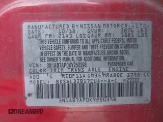 2019 Nissan Sentra SV with VIN 3N1AB7AP0KY250398, listed as a IAAI auction lot 41113513 with 111,909 mi miles and . Bid and sale history available at DreamBid. Image 9.