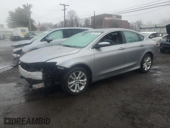 2015 Chrysler 200 Limited with VIN 1C3CCCAB3FN701427, listed as a Copart auction lot 50234785 with 108,512 mi miles and Salvage Title. Bid and sale history available at DreamBid. Image 1.