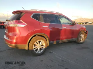 2016 Nissan Rogue SV with VIN KNMAT2MTXGP630315, listed as a Copart auction lot 44406575 with 99,976 mi miles and Salvage Title. Bid and sale history available at DreamBid. Image 3.